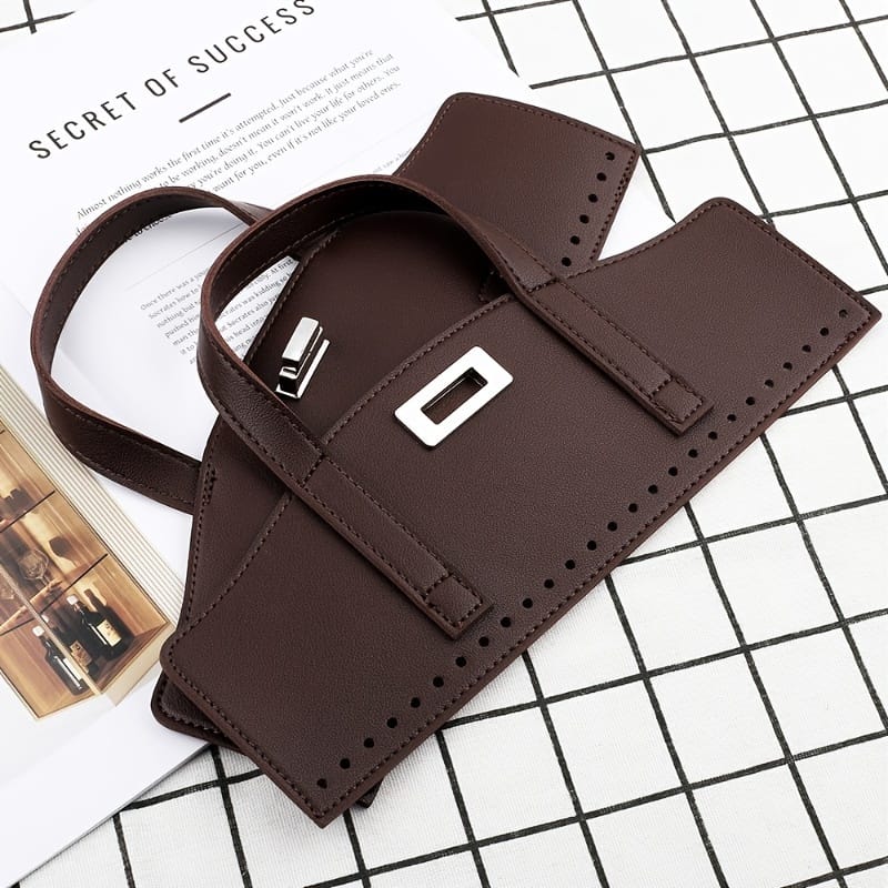 Diy Leather Knitting Bag Accessory Set – Pu Leather Handbag Handles And Lock Buckle For Yarn Weaving And Fabric Splicing Crafts Arts, Crafts & Sewing Shop Online at Dubai Trades 2