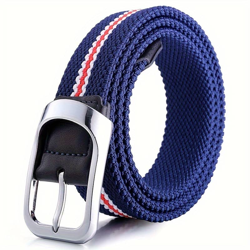 Elastic Woven Golf Belt – Unisex Sports Style Belt With Rubber Panel, Comfort Stretch, Casual Fashion Accessory For Golf And Sports, No Feathers, 1 Size Fits Most Accessories Shop Online at Dubai Trades 2