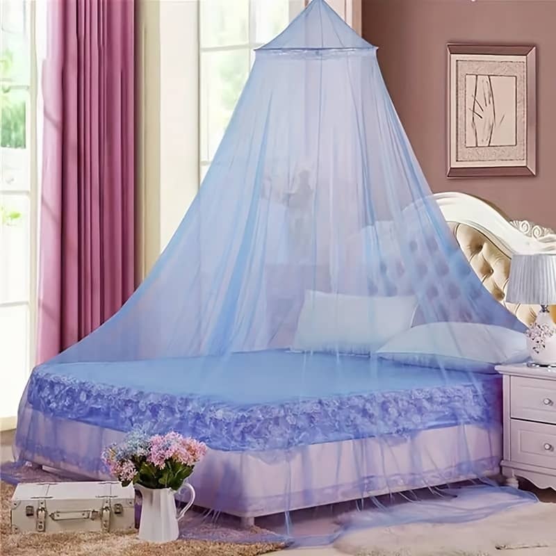 Elegant Ceiling-to-floor Mosquito Net, Knitted Polyester With Steel Wire Frame, Spot Clean Only, Bed Canopies & Drapes Shop Online at Dubai Trades 2