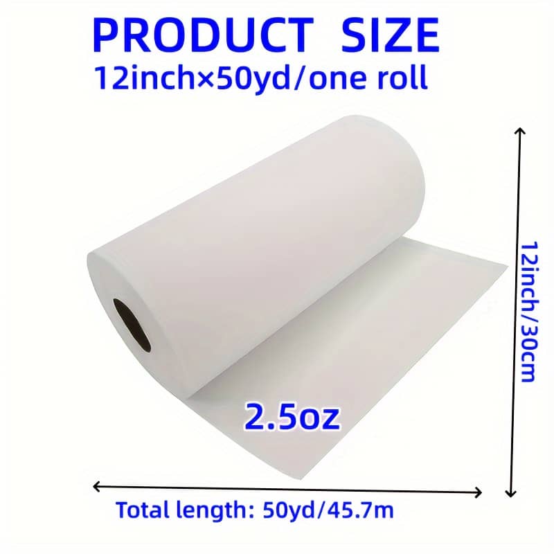 Embroidery Stabilizer Backing Roll, Cut-away Medium Weight 2.5oz, 12″ X 50yd – Versatile Size Customization For Machine & Hand Sewing Arts, Crafts & Sewing Shop Online at Dubai Trades 2