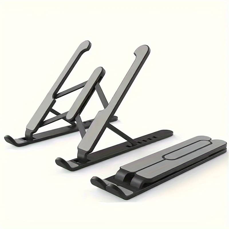 Ergonomic Adjustable Laptop Stand, Abs Material, Lightweight Foldable Design With , Fits 12-15.6 Inch Notebooks, Enhanced Cooling & – Monitor Arm Computers & Accessories Shop Online at Dubai Trades 2