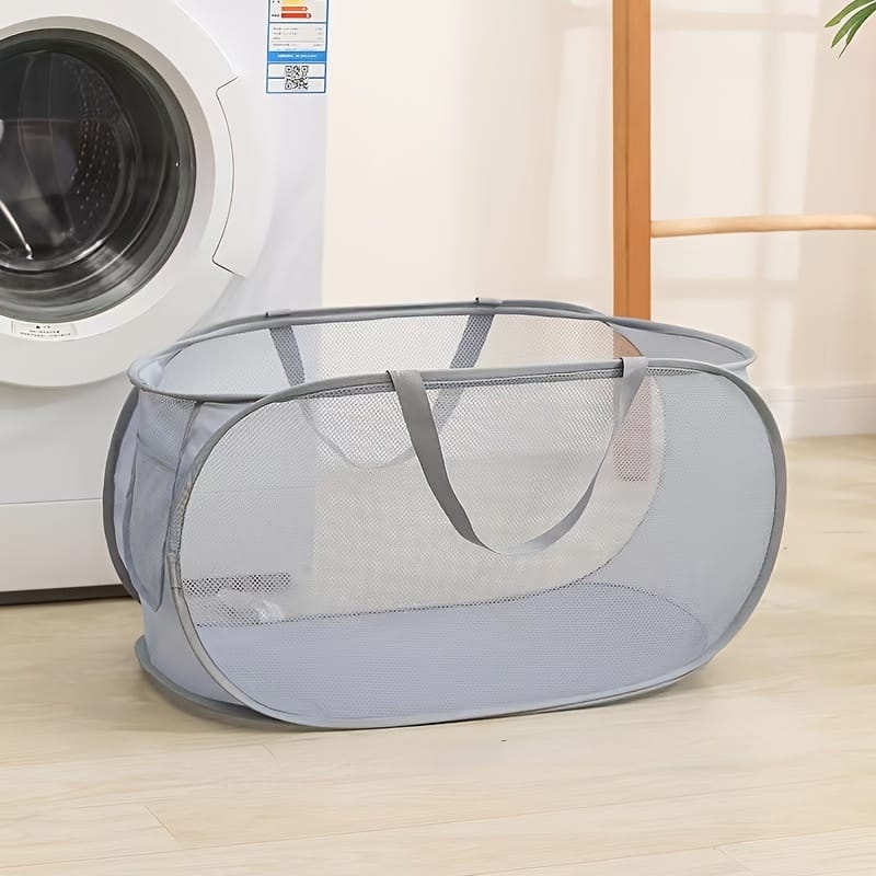 Extra-large Mesh Laundry Hamper With Handles – Foldable, Versatile Storage Bag For Dirty Clothes In Multiple Rooms, Laundry Baskets Home & Kitchen Shop Online at Dubai Trades 2