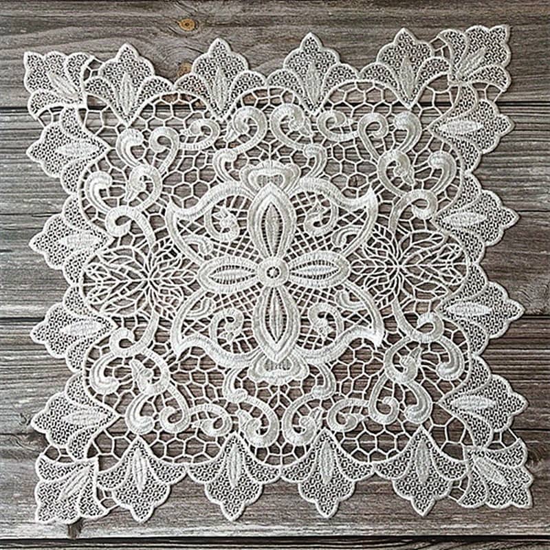 Flower Fabric Embroidery Table Runner, Coaster, Coffee Table Mat, Household Insulation Decorative Mat Dining & Entertaining Shop Online at Dubai Trades 2
