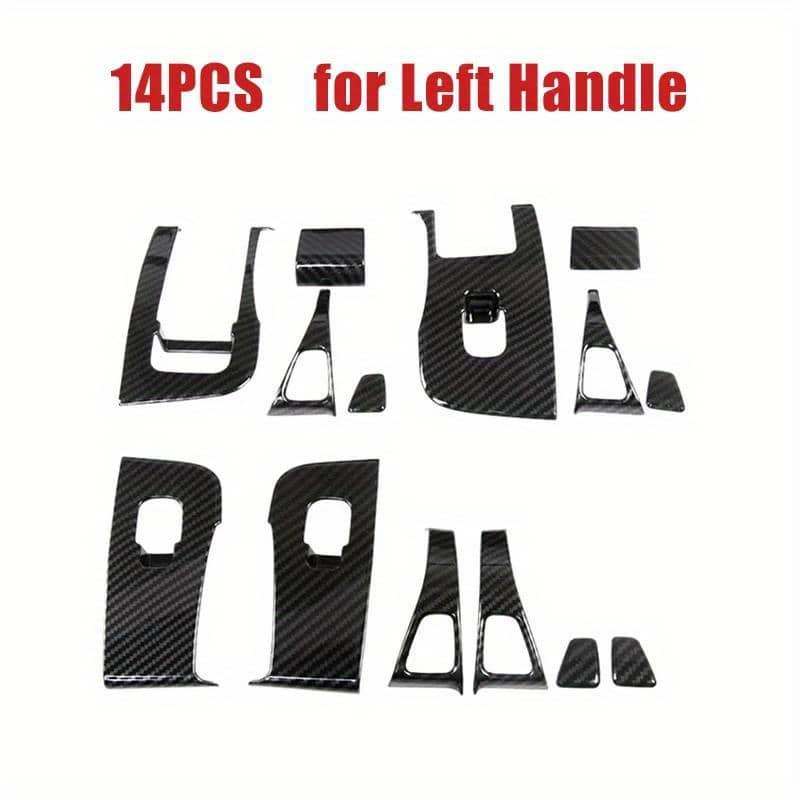 For Model Y& 21-23model 3, 14pcs Car Window Lifter Door Switch Button Carbon Fiber Stickers Styling Tools Interior Accessories Automotive Shop Online at Dubai Trades 2