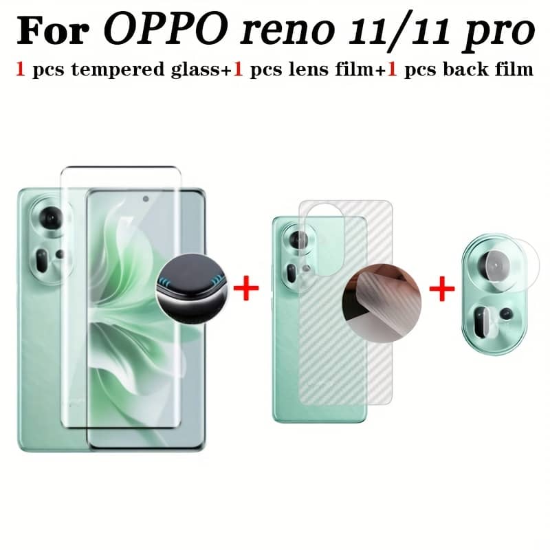 Full Cover Curved Tempered Glass For Oppo Reno 11 Screen Protector Oppo Reno 11 Pro 5g Camera Glass For Oppo Reno 11 Accessories Shop Online at Dubai Trades 2