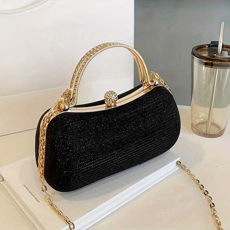 Glittering Rhinestone Women’s Evening Bag, Sparkly Crossbody Chain Handbag, Clutch Purse For Parties And Dinners Clothing, Shoes & Jewelry Shop Online at Dubai Trades 2