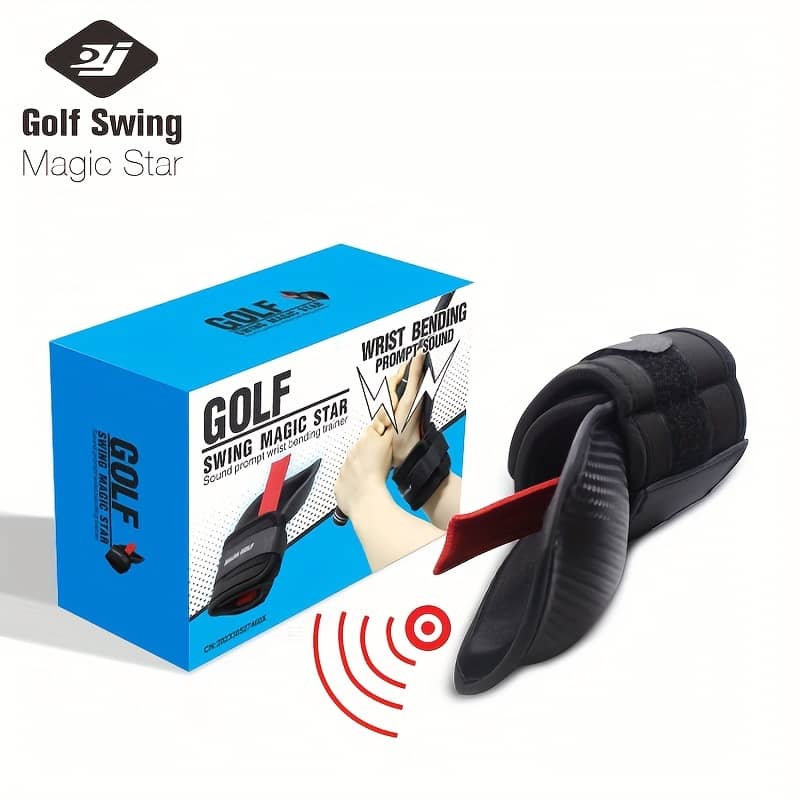 Golf Trainer – Carbon Fiber Golf Practice Aid For Improved Posture Correction, Black, Fit, Non-electric, Includes 1 Wrist Band & Design, Golf Swing Training Aid Golf Shop Online at Dubai Trades 2