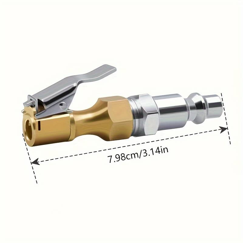 Heavy-duty Tire Inflator Chuck With Clip – Fit, Copper Material For Quick Air Flow Accessories & Parts Shop Online at Dubai Trades 2