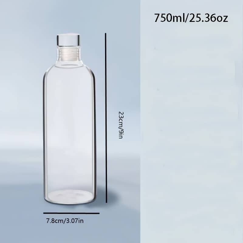 High Borosilicate Glass Water Bottle Set, Leak-proof, Portable For Outdoor Activities – Clear Glass Tumblers, 350ml, 500ml, 750ml, 1000ml Pack Dining & Entertaining Shop Online at Dubai Trades 2