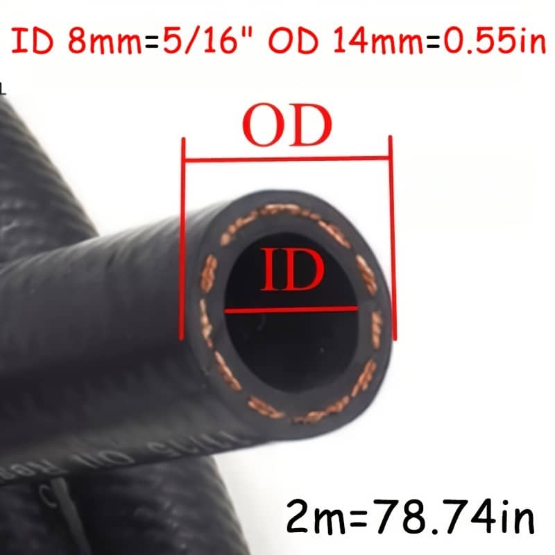 High-pressure 150psi Car Fuel Hose – 78.74in, Rubber For & Transfer, Ideal For Automotive Systems, Fuel Pipe, Fuel Line Hose Automotive Shop Online at Dubai Trades 2