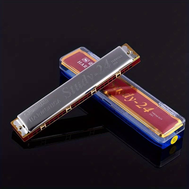 Japanese For Harmonica 24-hole Double Key Professional Adult Beginner Student Teaching Performance Instrument Folk & World Shop Online at Dubai Trades 2
