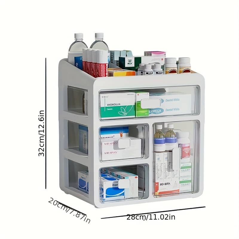 Jiuiqi-qf Home Medicine Cabinet Organizer, Plastic Multi-drawer Large Capacity Drug Storage Personal Care Product Dispensers With All-in-one Feature Business, Industry & Science Shop Online at Dubai Trades 2