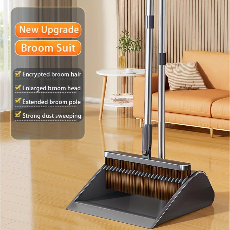 Joybos Broom And Dustpan Set – Durable, Long-handled With Extra Large Sweep Head For Efficient Cleaning – Ideal For Home, Office, School, And Outdoor Use Cleaning Supplies Shop Online at Dubai Trades 2