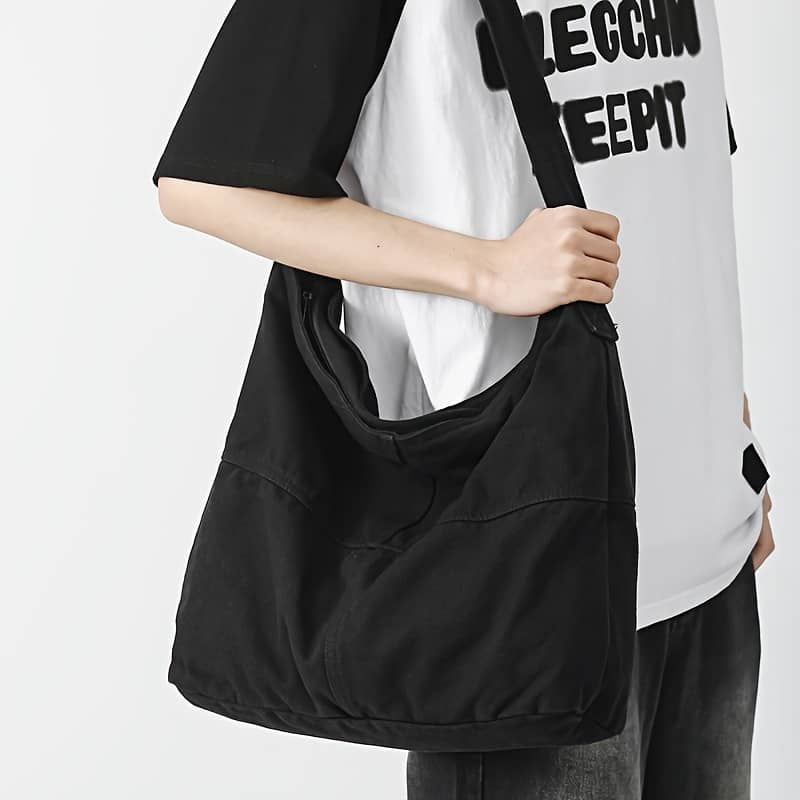 Large Capacity Shoulder Bag For Women, Solid Color Zipper Closure With Edge Paint, Casual Unlined Tote Clothing, Shoes & Jewelry Shop Online at Dubai Trades 2