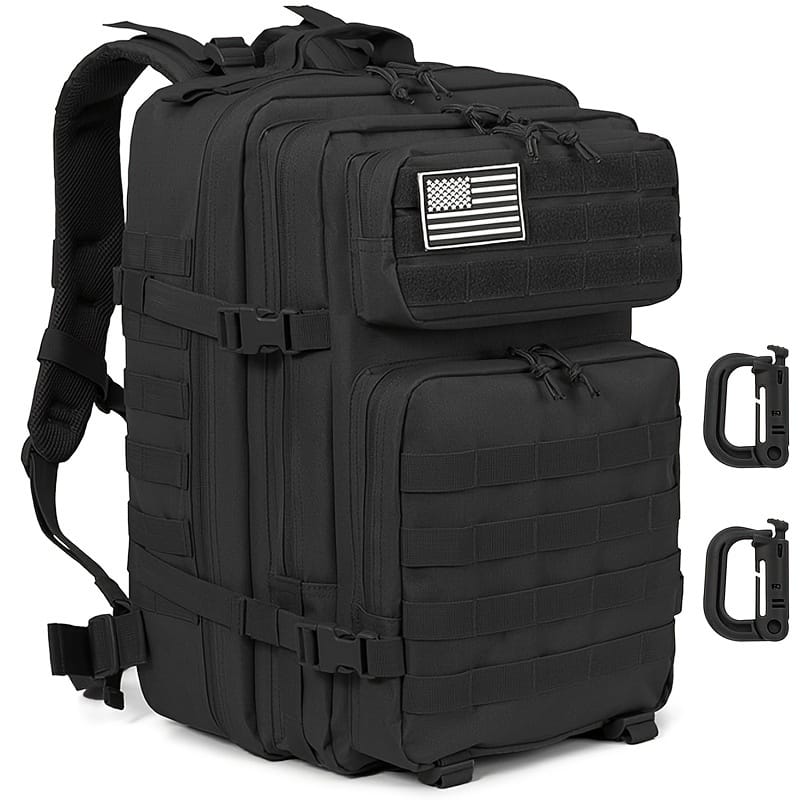 Large Capacity Tactical Backpack – Durable Oxford Cloth, Adjustable Shoulder Straps, Multiple Compartments For Hiking, Cycling & Outdoor Sports, Black, Backpack For Hiking Hunting & Fishing Shop Online at Dubai Trades 2
