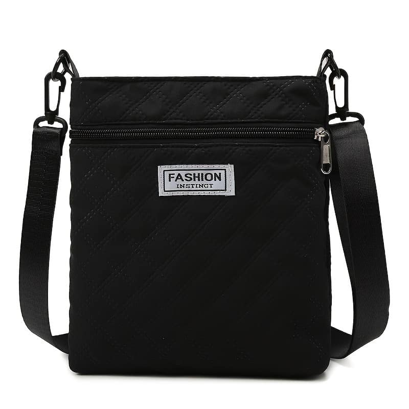 Lightweight Quilted Women’s Shoulder Bag With Adjustable Strap – Elegant Solid Color, Detachable Strap, Zipper Closure, Ideal For Daily Use And Travel Clothing, Shoes & Jewelry Shop Online at Dubai Trades 2