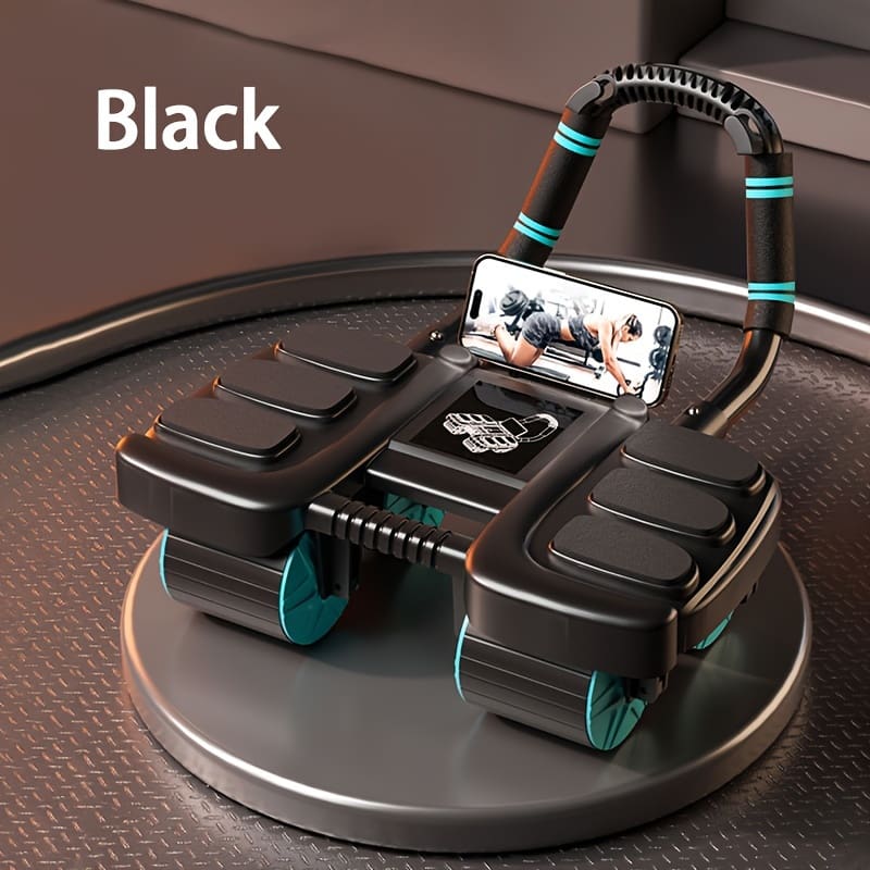 Lingpeng Smart Ab Roller With Automatic Rebound – 4-wheel & Elbow Support Pad, Pp/tpe Material, Ideal For Home Fitness, Lingpeng Exercise & Fitness Shop Online at Dubai Trades 2