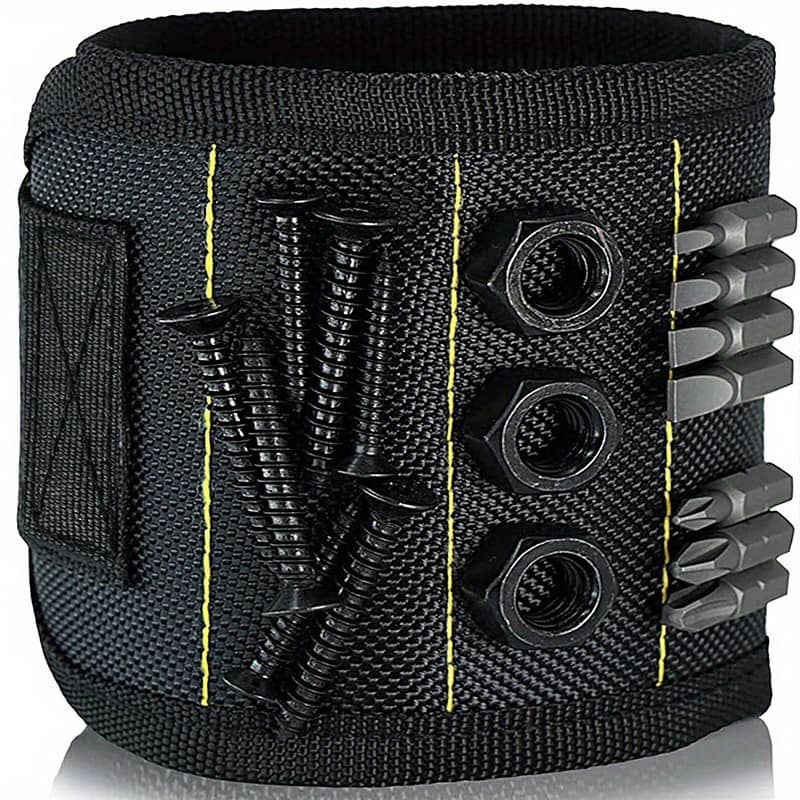 Magnetic Tool Wristband – Adjustable, Heavy-duty With Embedded Magnets, Portable Accessory With Included Bag – Tool Organizer For Diy, & Repair Work Other (Tool Organizers) Shop Online at Dubai Trades 2