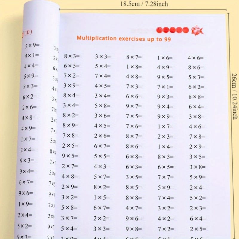 Math Exercise Book For Multiplication Tables, 9×9 Math Exercise Book For Multiplication And Division, Multiplication And Division Flashcards, Exercise Workbook Diaries, Journals & Notebooks Shop Online at Dubai Trades 2