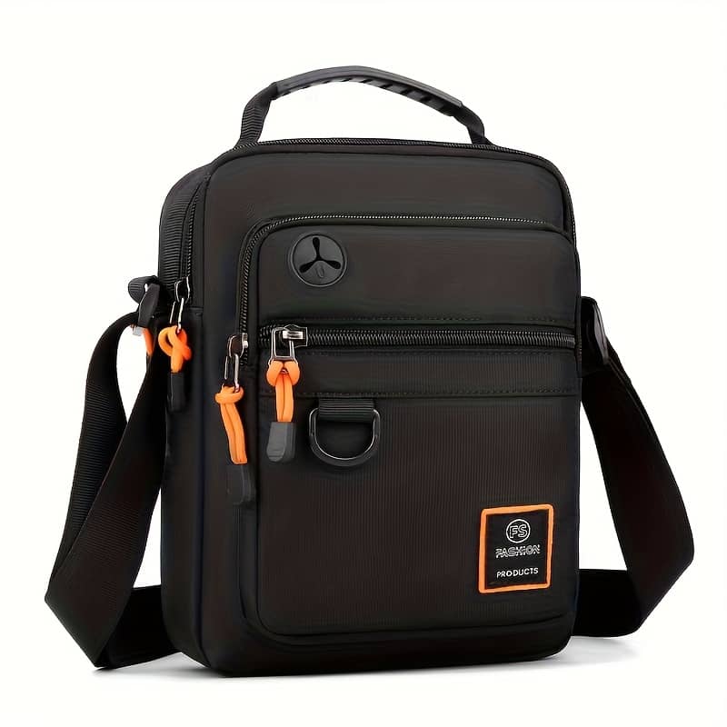 Men’ Black Messenger Bag With Adjustable Shoulder Strap – Versatile Crossbody Bag For Daily Commute, Casual Outing Bag|sleek Black Bag|durable Fabric Bag Clothing, Shoes & Jewelry Shop Online at Dubai Trades 2