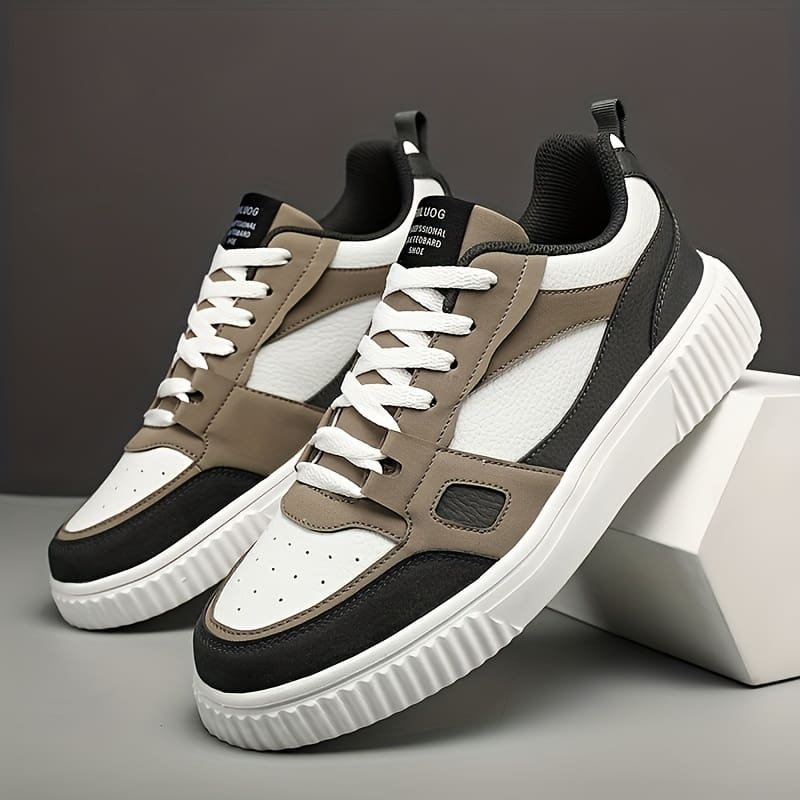 Men’ High-top Sneakers – Comfortable Lace-up With Round Toe, Durable Eva Sole, Ideal For Outdoor Activities, Casual Sports Shoes|stylish Hightop Sneakers|laceup Construction Athletic Shop Online at Dubai Trades 2