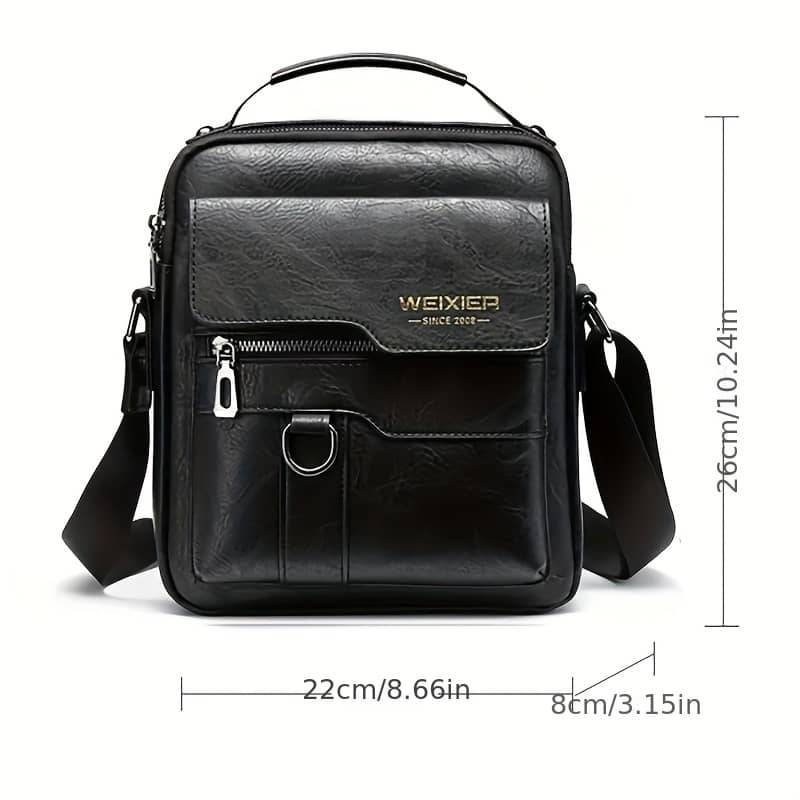 Men’ Leather Shoulder Bag – Adjustable Strap, Casual Business Crossbody For Daily Commute Clothing, Shoes & Jewelry Shop Online at Dubai Trades 2