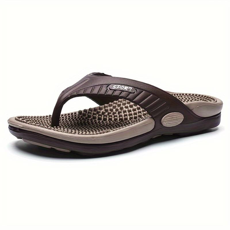 Men’ Slip-on Thong Sandals, Breathable Eva Material, Quick Drying, Lightweight, Non-slip Sole, Open Toe Design, Outdoor Hiking & Casual Wear, Solid Color, Vintage Athletic Shop Online at Dubai Trades 2