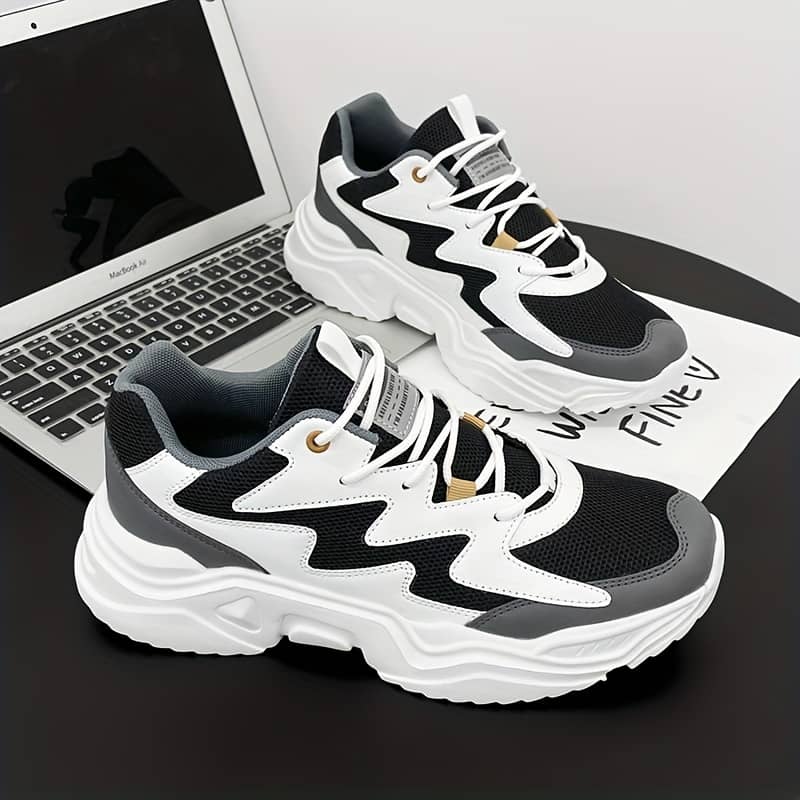 Men’s Casual Sports Shoes, Solid Color, Round Toe, Lace-up, Upper, Mesh Inner, Eva Sole, Cloth Insole, Sneakers Clothing, Shoes & Jewelry Shop Online at Dubai Trades 2