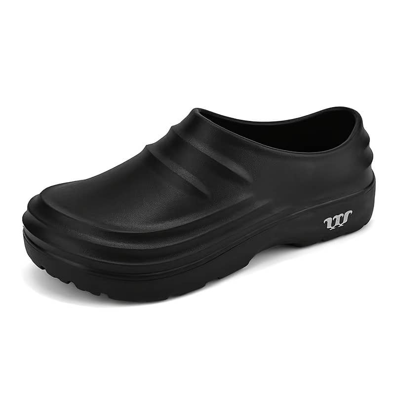 Men’s Clogs – Durable, Non-slip Eva Sole, Round Toe Slip-on Kitchen Work Shoes With Soft Outsole For Outdoor & Food Service Use – Black, Outdoor Work Shoes | | Soft Sole Shoes Clothing, Shoes & Jewelry Shop Online at Dubai Trades 2
