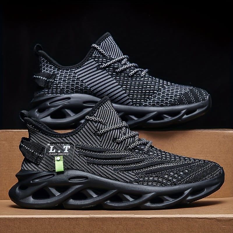 Men’s Shock Absorption Blade Type Shoes, Breathable Lace Up Non-slip Shoes For Jogging Walking Clothing, Shoes & Jewelry Shop Online at Dubai Trades 2