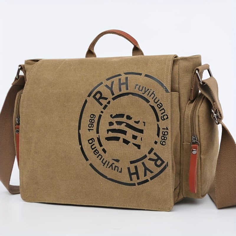 Men’s Trendy Canvas Sling Bag, Bag For Document And Tablet, Travel Shoulder Bag, Crossbody Bag For Hanging Out & Daily Commute Clothing, Shoes & Jewelry Shop Online at Dubai Trades 2