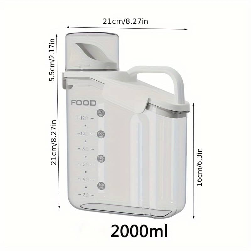 Multipurpose Food Storage Canisters Set, Bpa-free Plastic, Hand Wash, Clip-on Seal Lid, 2000ml & 2800ml, Airtight Containers For Grains, Flour, Food – Use Without Electricity Food Jars & Canisters Shop Online at Dubai Trades 2