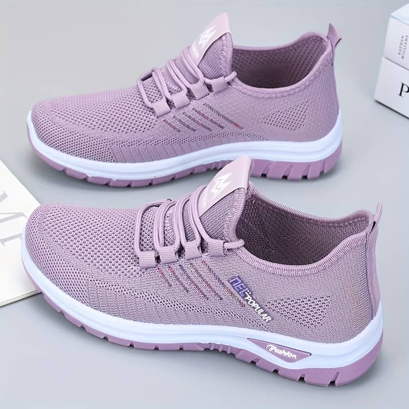 New Women’s Casual Sports Outdoor Running Walking Daily Commuting Thin Strap Side Pattern Double Layer Sole Easy To Put On And Knitted Shoes Clothing, Shoes & Jewelry Shop Online at Dubai Trades 2
