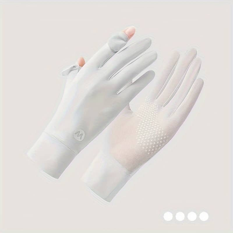Pair Of Solid Color Summer Gloves Short Breathable Touchscreen Mesh Breathable, Outdoor Driving Fashion Gloves, Great Gift Accessories Shop Online at Dubai Trades 2