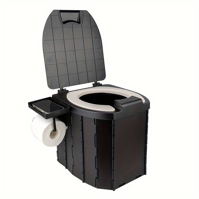 Portable Folding Toilet With Pu Seat Cushion And Lid – Ideal For Rv, Car Travel, Camping, Hiking – Durable Abs Resin, Easy-to-use, Rv Toilets Automotive Shop Online at Dubai Trades 2