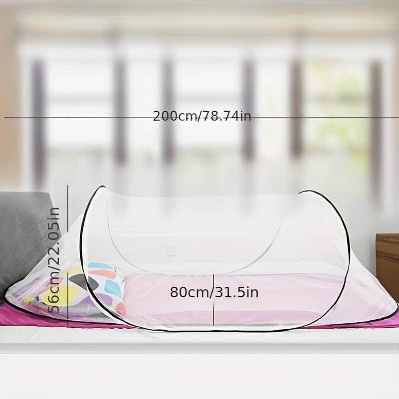 Portable Mosquito Net For Camping, 1-person Polyester Non-woven Fabric, Use, Zipper Closure, Non-waterproof, White Camping & Hiking Shop Online at Dubai Trades 2
