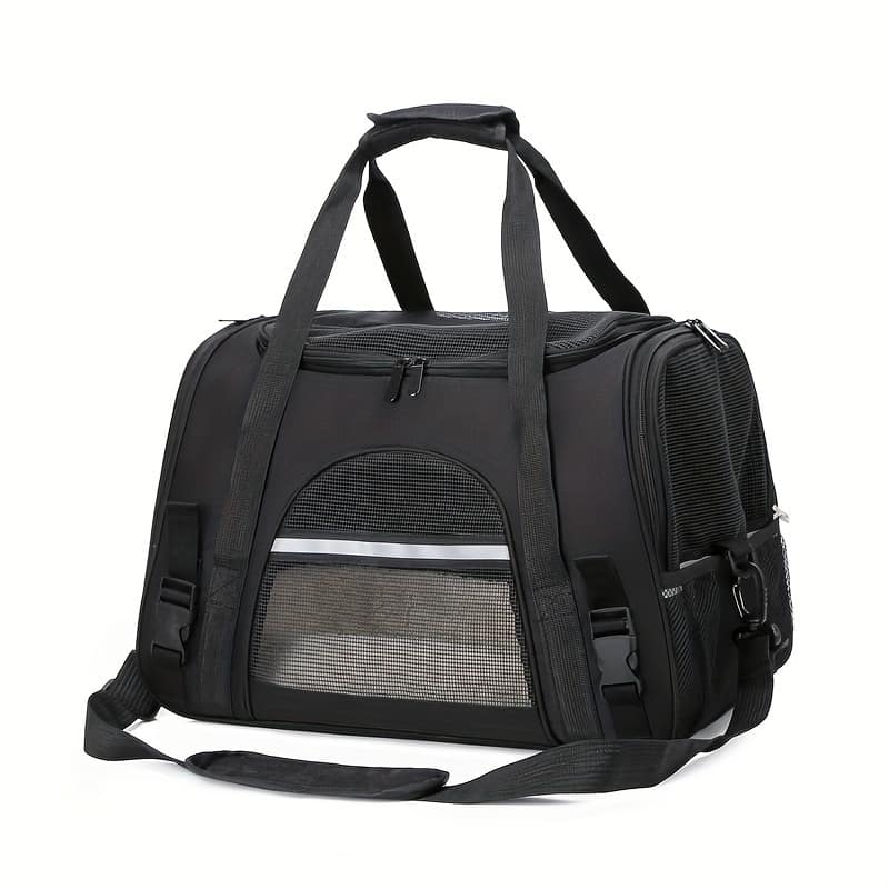 Portable Pet Bag, Four-sided Breathable Cat Bag With A Fur Mat, Can Be Used On The Suitcase, Single Shoulder Pet Bag, Collapsible Breathable Transparent Cat And Dog Bag Carriers Shop Online at Dubai Trades 2