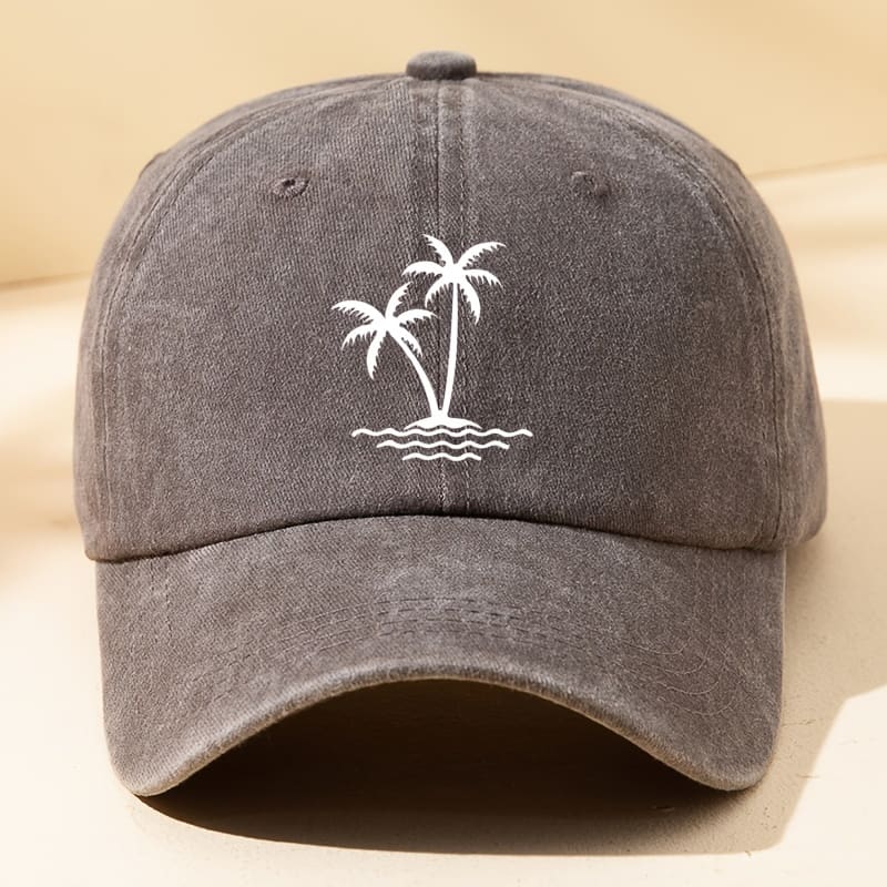 Print Baseball Cap Solid Color Washed Distressed Casual Sun Hats Lightweight Adjustable Dad Hat For Accessories Shop Online at Dubai Trades 2