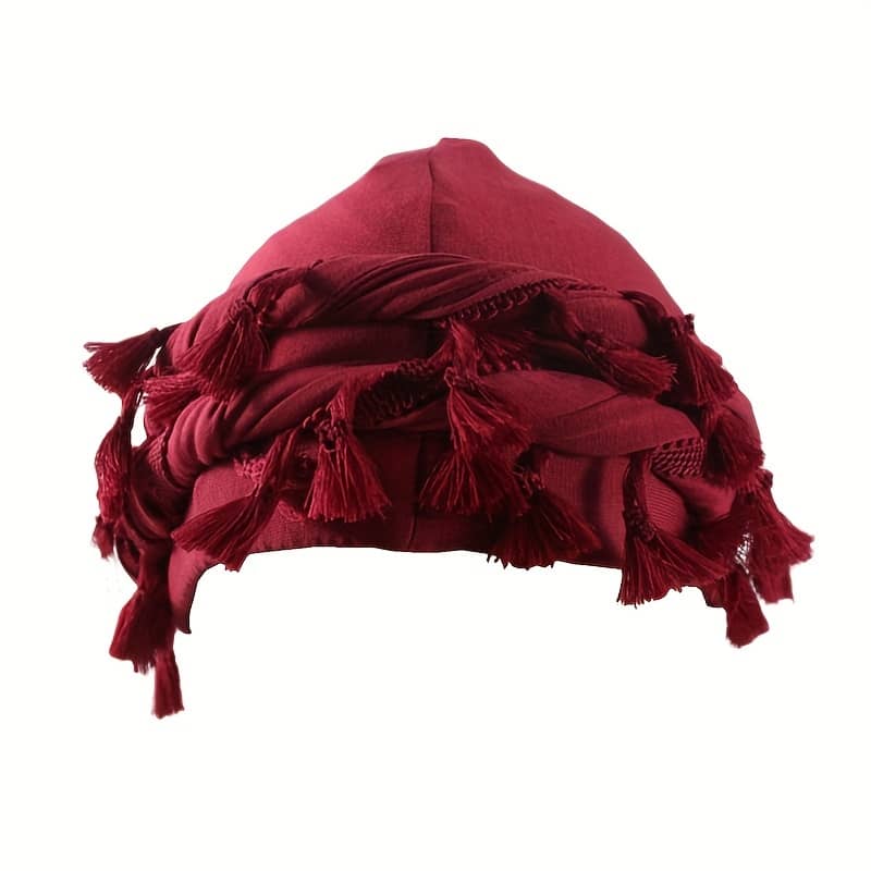 Retro Twisted Headwrap With Tassels, Ethnic African Hat, Retro Knotted Turban Cap, Unisex Fashion Accessory Accessories Shop Online at Dubai Trades 2
