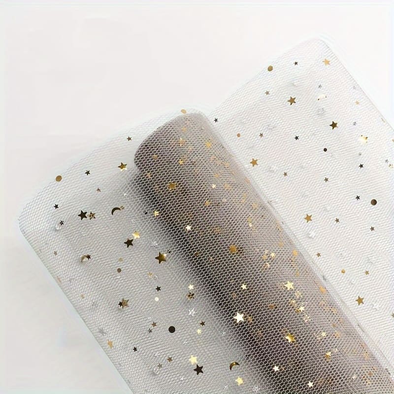Sequin Sheer Fabric, 0.5×4.5m – Ideal For Floral Arrangements And Craft Projects Accents & Embellishments Shop Online at Dubai Trades 2