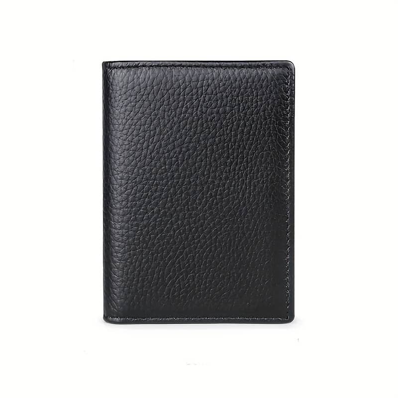 Slim Rfid-blocking Leather Credit Card Holder For Men – Professional Black Leather Wallet With Textured Finish, Multiple Card Slots, And Anti-theft Protection Accessories Shop Online at Dubai Trades 2