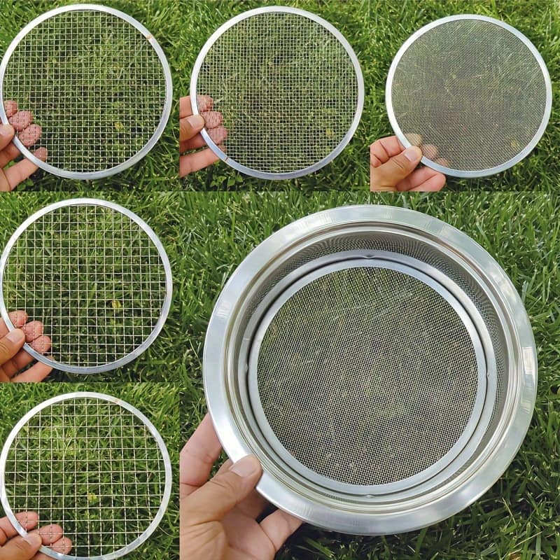 Soil Sifter Stainless Steel Soil Sieve Set With 5 Interchangeable Mesh (1mm, 3mm, 6mm, 9mm, 12mm) Garden Sifting Screen For Dirt, Sand, Rock, Filtration, Compost And Bonsai Business, Industry & Science Shop Online at Dubai Trades 2