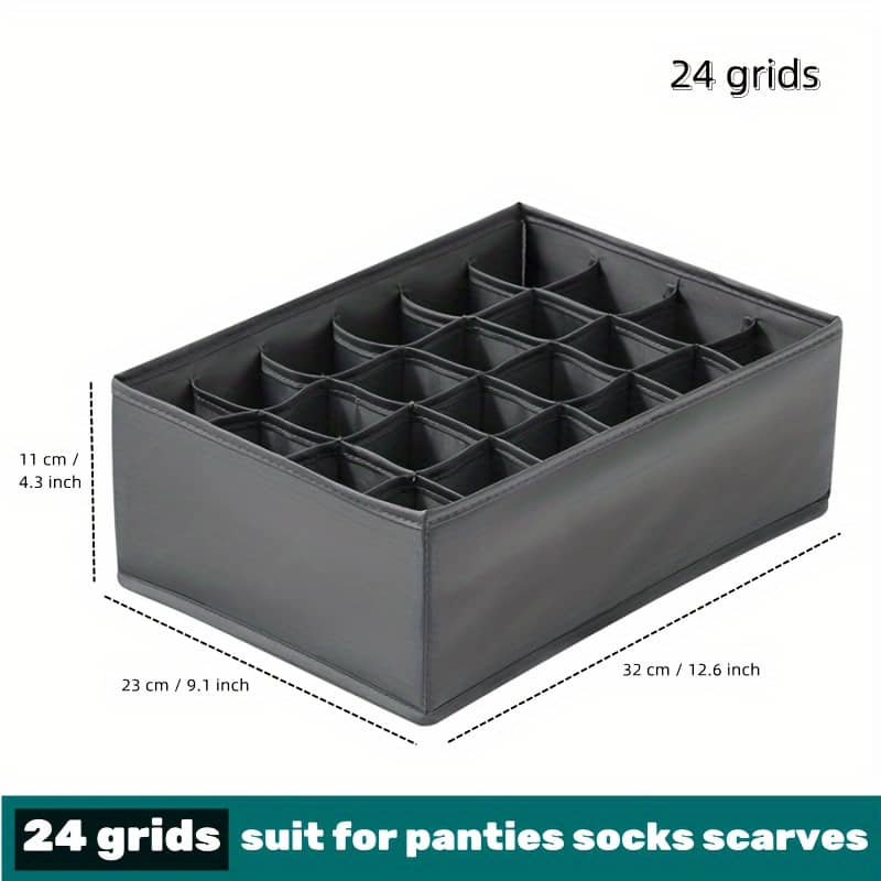 Space-saving Foldable Organizer For Underwear, Socks, And Accessories – Large Capacity, Washable Storage Box With Compartments For Bras, Scarves, Ties Clothing & Closet Storage Shop Online at Dubai Trades 2