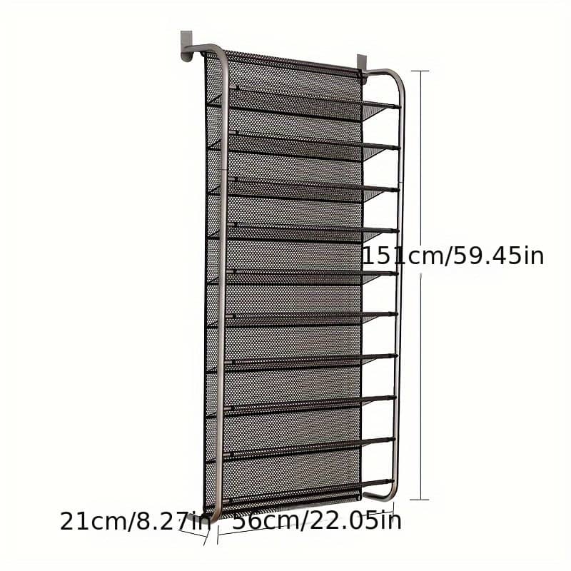 Space-saving Over-the-door Shoe Rack – , Dustproof, No-drill Wall Mount Organizer For Living Room Clothing & Closet Storage Shop Online at Dubai Trades 2