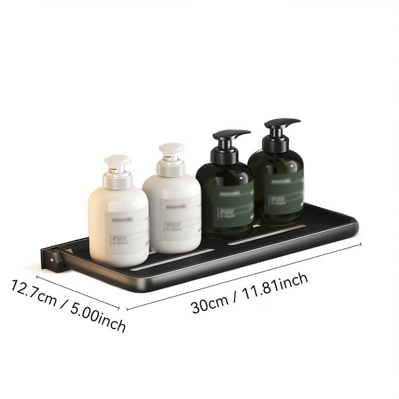 Space-saving Wall-mounted Folding Storage Shelf For – Aluminum, No Metal Tubes Included, Shelves Bath Shop Online at Dubai Trades 2