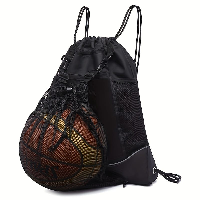 Sports Drawstring Backpack – Nylon Mesh Bag For Basketball, Football, Soccer & Volleyball Storage – Ideal For Outdoor Activities, Gym, Yoga Drawstring Bags Shop Online at Dubai Trades 2