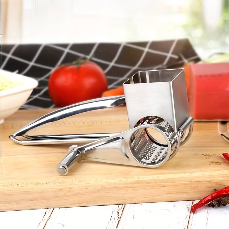 Stainless Steel Cheese Grater – Manual Rotary Cheese , Multifunctional Kitchen Gadget For Home & Restaurant Use Cheese Makers Shop Online at Dubai Trades 2