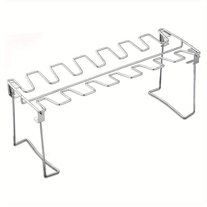 Stainless Steel Chicken Leg & Wing Rack – Foldable Vertical Roaster Stand For Bbq, , Oven – Ideal For Picnics, Camping, Cooking – Kitchen Accessory Barbecue Tools Shop Online at Dubai Trades 2