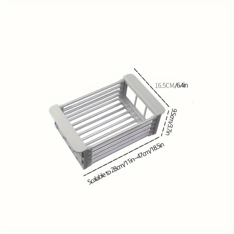 Stainless Steel Expandable Over-the-sink Dish Rack, Multifunctional Drainer Basket For Kitchen, Collapsible Vegetable And Fruit Washing Organizer Dish Racks Shop Online at Dubai Trades 2