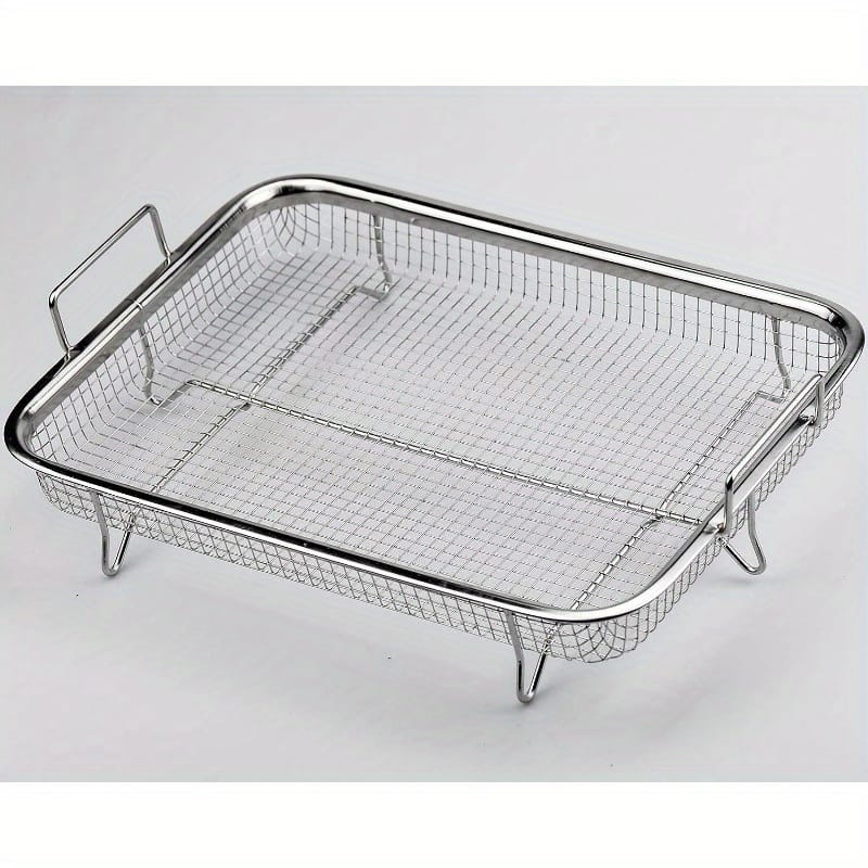 Stainless Steel Fry Basket Rack – Multipurpose Countertop Cubby Shelf Mesh Baking Tray For Frying, Bbq, And Outdoor Cooking – Food-safe Oil Drain Pan For And Snacks Food Service Equipment & Supplies Shop Online at Dubai Trades 2